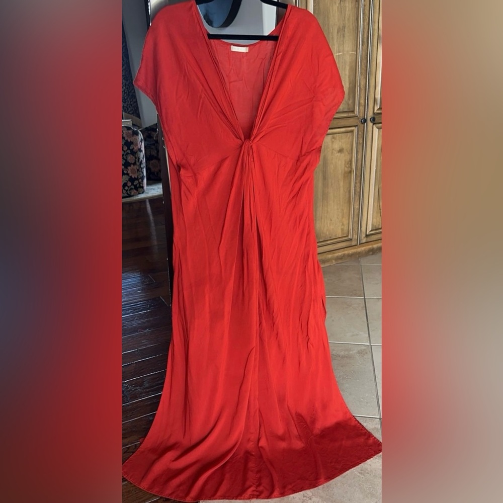 INDAH Bathing Suit Cover Up Maxi Dress• 👙 Size Large• Lightweight linen fabric•